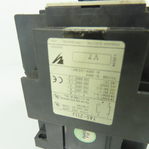 Yaskawa HI-35JV 30HP 600V Contactor 240V Coil