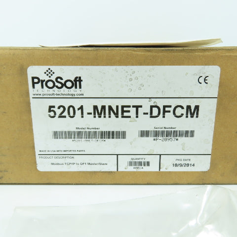 ProSoft 5201-MNET-DFCM ProLinx Modbus TCP/IP To DF1 Master/Slave Gateway NEW