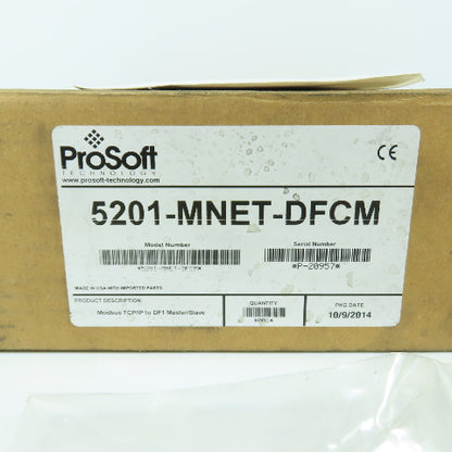 ProSoft 5201-MNET-DFCM ProLinx Modbus TCP/IP To DF1 Master/Slave Gateway NEW