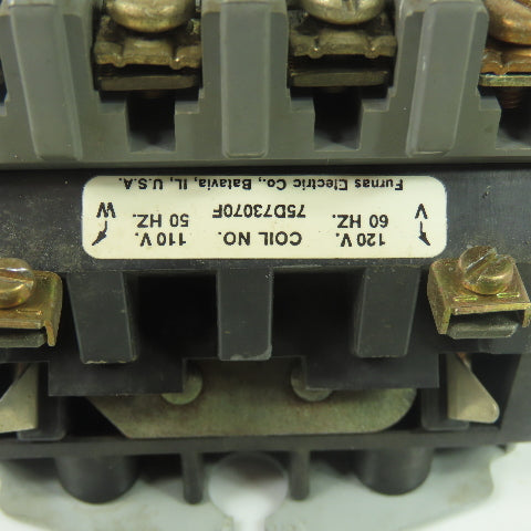 Furnas 40DP32AF Size 1 Non-Reversing Contactor 27A 600V 110/120V Coil