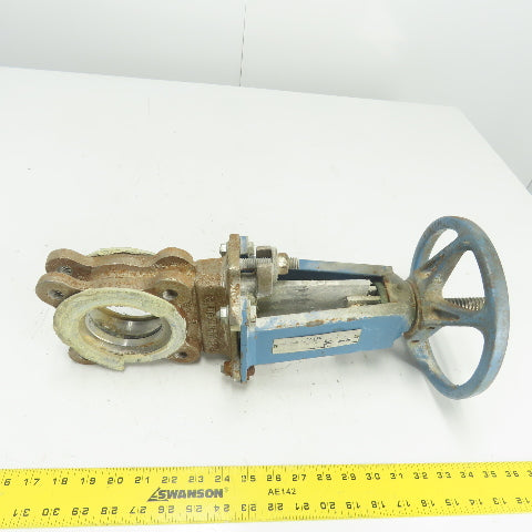 Dezurik 9259809 3" 304 SS Knife Gate Valve 150CWP R48 Seat