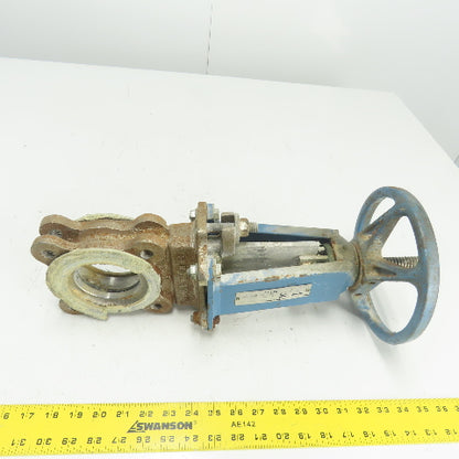Dezurik 9259809 3" 304 SS Knife Gate Valve 150CWP R48 Seat