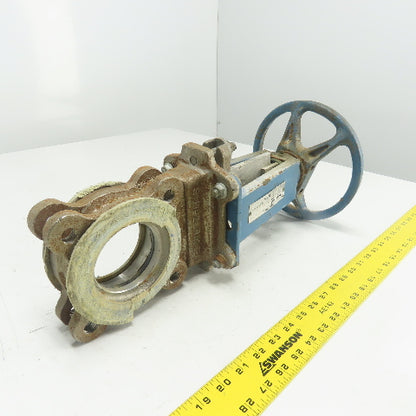 Dezurik 9259809 3" 304 SS Knife Gate Valve 150CWP R48 Seat
