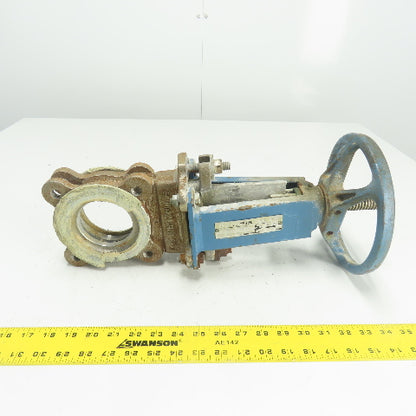 Dezurik 9259809 3" 304 SS Knife Gate Valve 150CWP R48 Seat