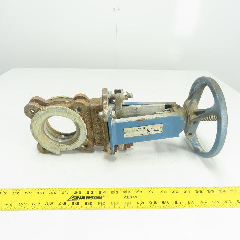 Dezurik 9259809 3" 304 SS Knife Gate Valve 150CWP R48 Seat