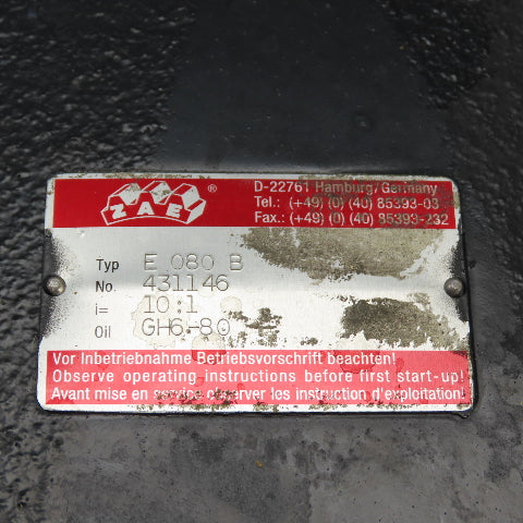 ZAE E 080 B 10:1 Gearbox 24mm Shaft From Torweege Tenoner