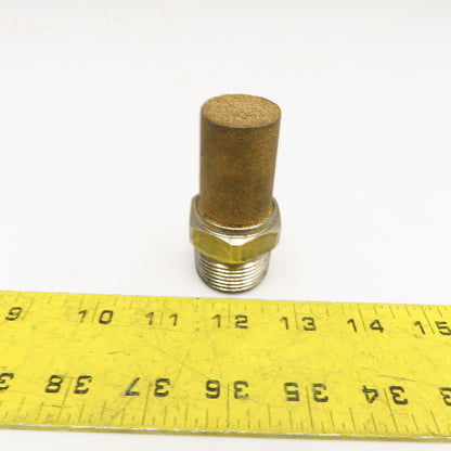 1" NPT Sintered Brass Air Exhaust Silencer Muffler