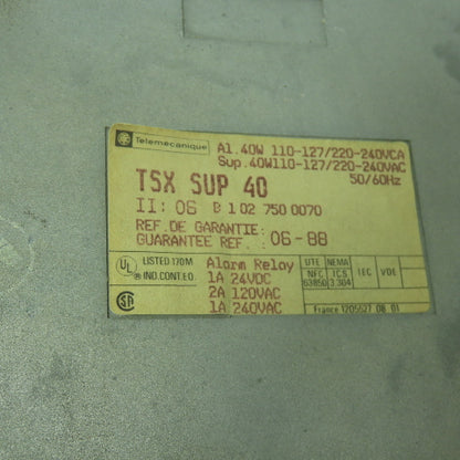 Telemecanique TSX SUP 40 Power Supply 110-240VAC 24VDC 40W 1Ph