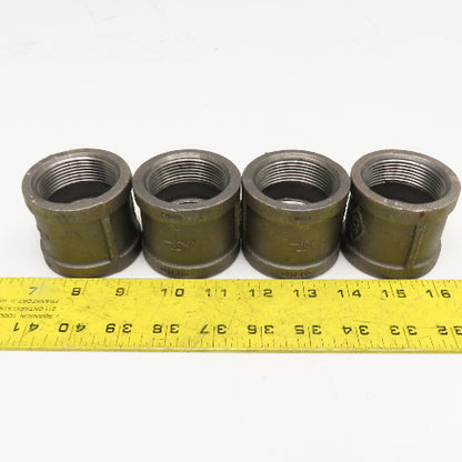 1-1/2" NPT Malleable Iron Pipe Coupling Fitting Lot Of 4