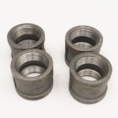 1-1/2" NPT Malleable Iron Pipe Coupling Fitting Lot Of 4