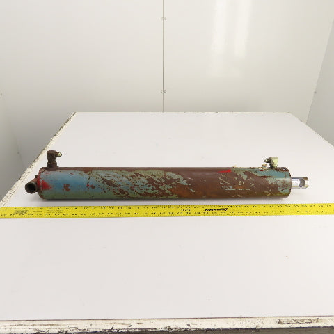 Double Acting Hydraulic Cylinder 3.5" Bore 1.5" Rod 24" Stroke 1" Clevis Mount