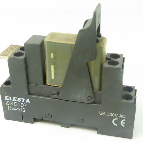 Elesta ZGE007 Socket Relay Base 12A 300VAC 24VDC Lot Of 4
