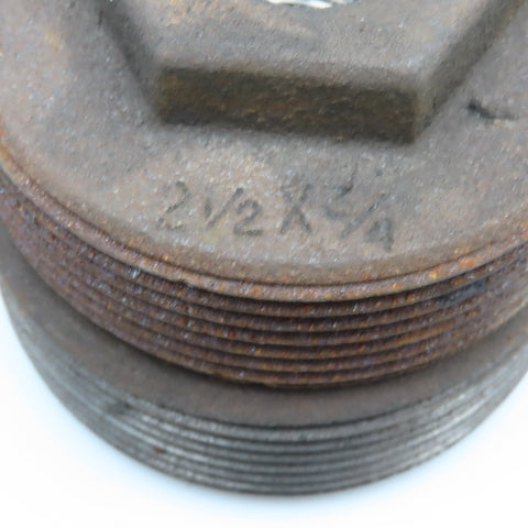 Anvil 2-1/2" x 3/4" NPT Malleable Black Iron Pipe Reducer Bushing Lot Of 2