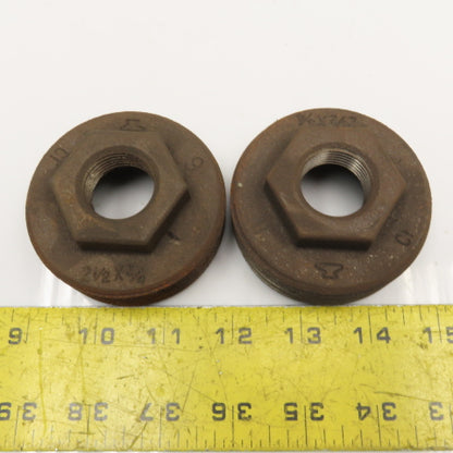 Anvil 2-1/2" x 3/4" NPT Malleable Black Iron Pipe Reducer Bushing Lot Of 2