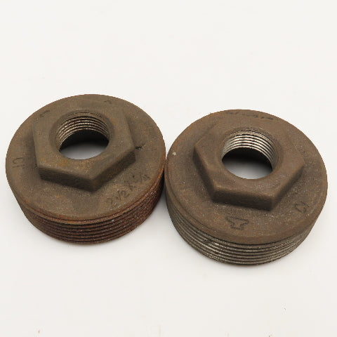 Anvil 2-1/2" x 3/4" NPT Malleable Black Iron Pipe Reducer Bushing Lot Of 2