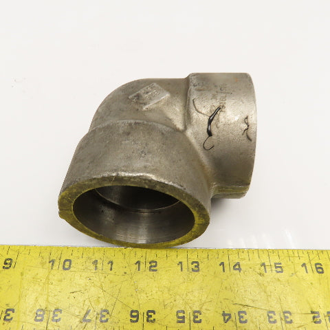 2" Stainless Steel Class 3000 Socket Weld 90° Elbow