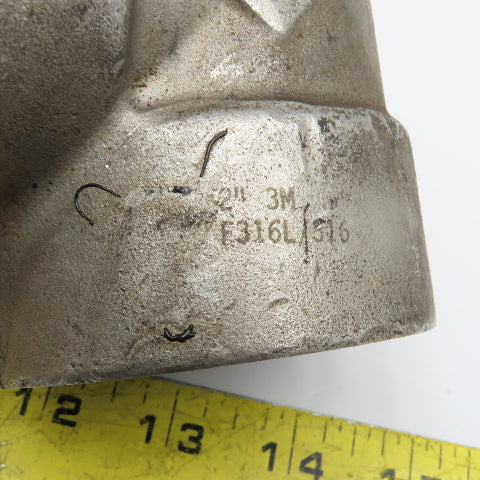 2" Stainless Steel Class 3000 Socket Weld 90° Elbow