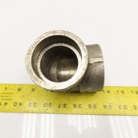 2" Stainless Steel Class 3000 Socket Weld 90° Elbow