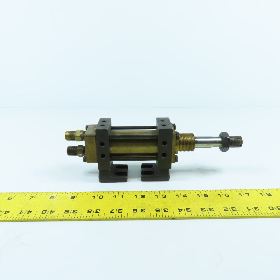 Schrader B80112402 Double Acting Air Cylinder 1.38" Stroke 5/8" Rod 1.25" Bore