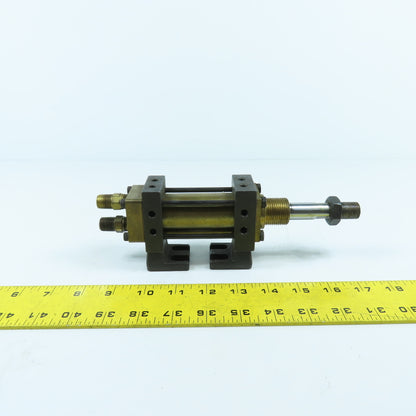 Schrader B80112402 Double Acting Air Cylinder 1.38" Stroke 5/8" Rod 1.25" Bore