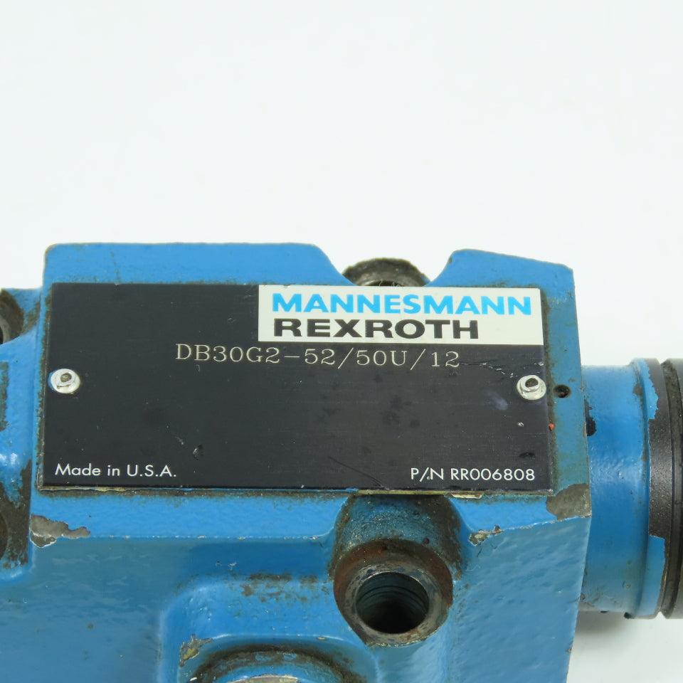 Mannesmann Rexroth DB30G2-52/50U/12 RR006808 Hydraulic Pressure Relief Valve