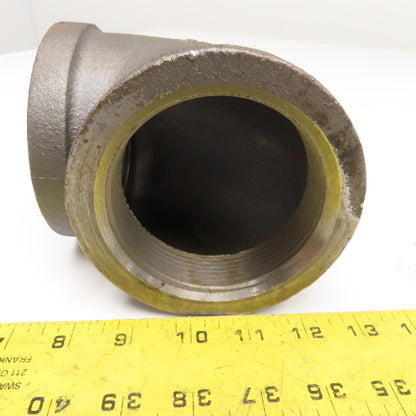 Ward 3" NPT Malleable Iron Pipe Fitting Elbow 90° USA