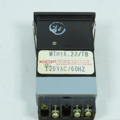KEP Kessler-Ellis MTH16.22/TB 6-Digit Multi-Resolution Elapsed Timer 120VAC 60HZ
