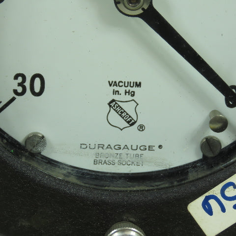 Duragauge 4-1/4" Vacuum in. Hg Pressure Gauge 30-0