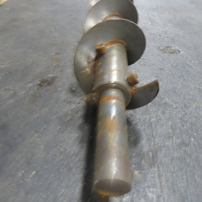 5-1/2" to 5" Diameter Steel Steel Conveyor Auger Screw 71"Screw 76-1/2" OAL