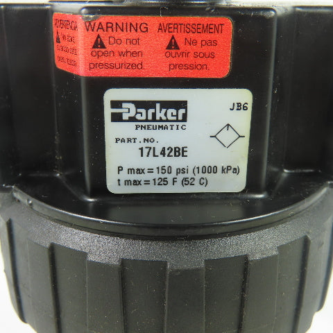 Parker 17L42BE Pneumatic Lubricator 150PSI 3/4" NPT