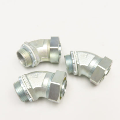 Raco 1" Liquid Tight Flexible Metal Conduit Fitting Elbow 45° Lot Of 3