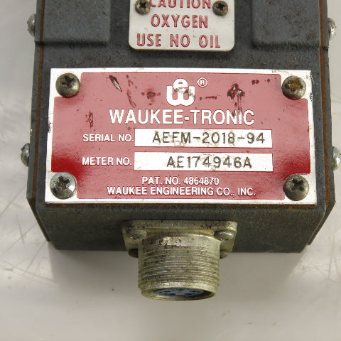 Waukee MPX-7 Flo-Meter Gas Flow Meter PR 30PSIG W/ Waukee-Tronic Controller