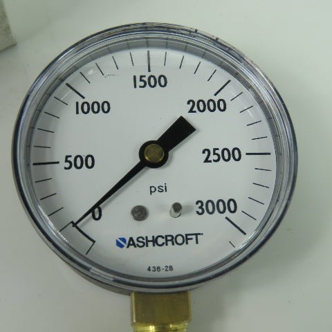 Ashcroft 25W1005PH 02L 0-3000PSI 2-1/2" Pressure Guage 1/4" NPT Lot Of 3