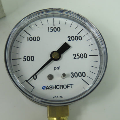 Ashcroft 25W1005PH 02L 0-3000PSI 2-1/2" Pressure Guage 1/4" NPT Lot Of 3