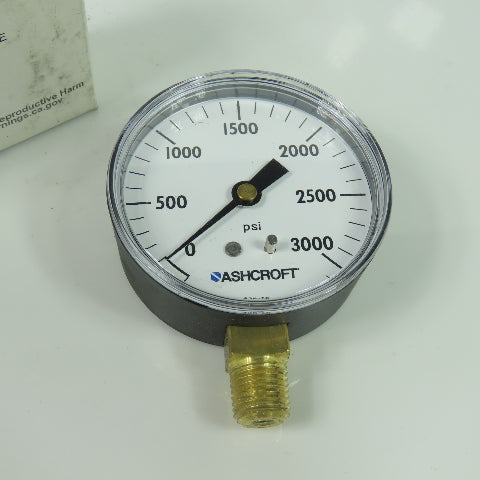 Ashcroft 25W1005PH 02L 0-3000PSI 2-1/2" Pressure Guage 1/4" NPT Lot Of 3