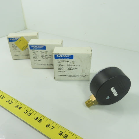 Ashcroft 25W1005PH 02L 0-3000PSI 2-1/2" Pressure Guage 1/4" NPT Lot Of 3