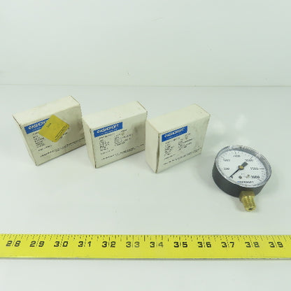 Ashcroft 25W1005PH 02L 0-3000PSI 2-1/2" Pressure Guage 1/4" NPT Lot Of 3