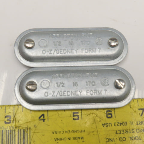 Appleton APP170 FM7 Form 7 Conduit Body Cover Lot Of 2