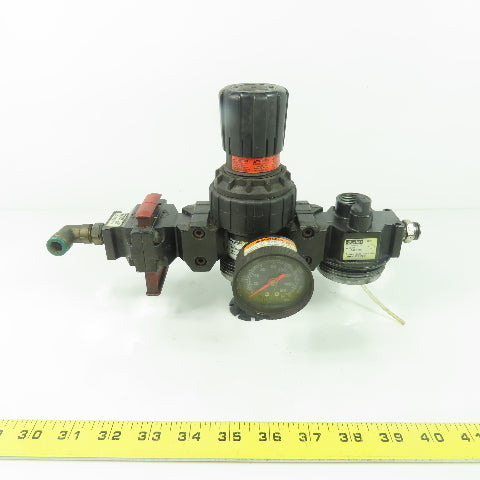 Parker 06E22A13AC Pneumatic Filter Regulator Assembly 150PSI 3/8" NPT W/ 06L21BE