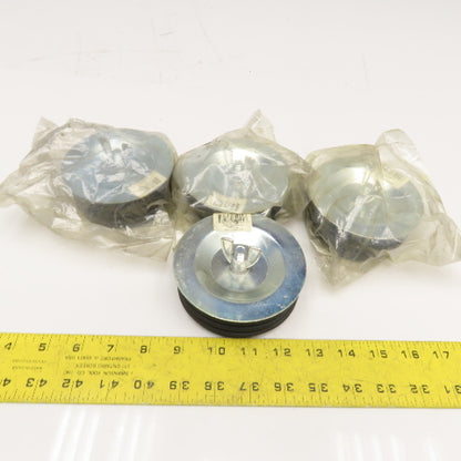 Jones Stephens Corp T31-004 4" Test Plug W/ Wing Nut Lot Of 4