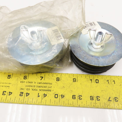 Jones Stephens Corp T31-003 3" Test Plug W/ Wing Nut Lot Of 2