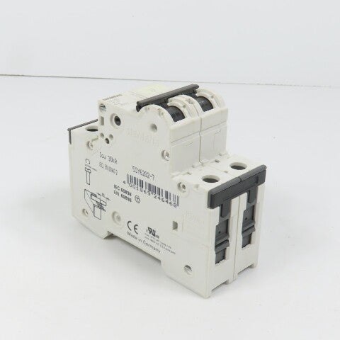 Siemens 5SY62 C2 MCB 2-Pole C2 2A 400V Circuit Breaker