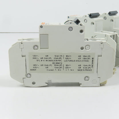 Merlin Gerin 60113 Multi 9 C60 20A Single 1-Pole Circuit Breaker 240V Lot Of 3