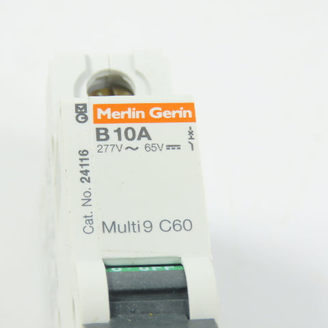Merlin Gerin 24116 Multi 9 C60 10A Single 1-Pole Circuit Breaker 277V