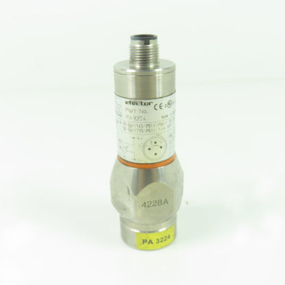 IFM PA3224 Pressure Sensor 8-30V 1/4" NPT 725PSI Max