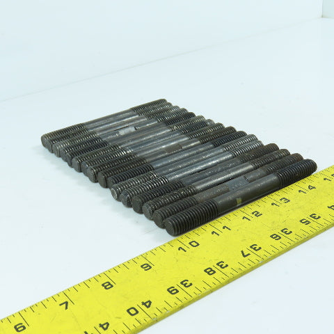 Black Steel Double End Studs Rods Machining Clamping 1/2"-13 x 5" Long Lot Of 16