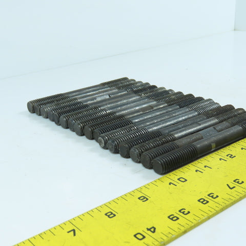 Black Steel Double End Studs Rods Machining Clamping 1/2"-13 x 5" Long Lot Of 16