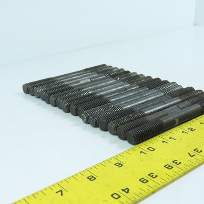 Black Steel Double End Studs Rods Machining Clamping 1/2"-13 x 5" Long Lot Of 16