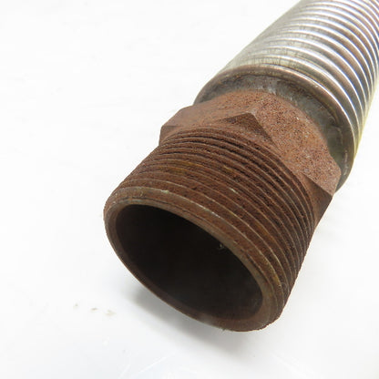 1-1/2" NPT Male Stainless Steel Flexible Hose Expansion Joint 20" OAL