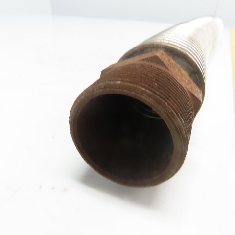 1-1/2" NPT Male Stainless Steel Flexible Hose Expansion Joint 20" OAL